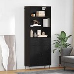 vidaXL Haut Armoire avec tiroir 2 Pièces Chêne noir Bois d'ingénierie