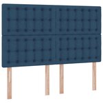 vidaXL Lit avec rangement et matelas Bleu 140 x 200 cm tissu