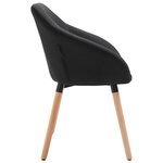 vidaXL Chaises à manger lot de 6 noir tissu