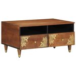 vidaXL Table basse Marron miel 80 x 54 x 40 cm Bois de mangue massif