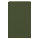 vidaXL Table de chevet vert olive 34 5x39x62 cm acier