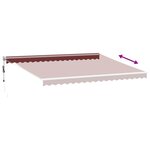 vidaXL Auvent rétractable automatique bordeaux 450x300 cm