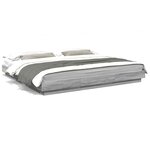 vidaXL Cadre de lit et lumières LED sans matelas sonoma gris 180x200cm