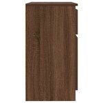 vidaXL Buffet avec tiroir chêne brun 71x35x65 cm bois d'ingénierie