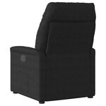 vidaXL Fauteuil inclinable de massage électrique noir tissu microfibre
