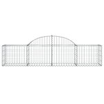 vidaXL Paniers à gabions arqués 13 Pièces 200x50x40/60 cm fer galvanisé