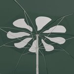 vidaXL Parasol de plage vert 300 cm