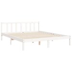 vidaXL Cadre de lit sans matelas blanc 160x200 cm bois de pin massif