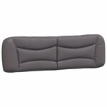 vidaXL Coussin de tête de lit gris 180 cm similicuir