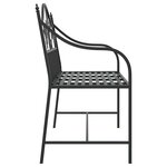 vidaXL Banc de jardin Noir 104 x 54 x 93cm Acier