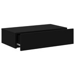 vidaXL Meuble TV avec éclairage LED noir 60x35x15 5 cm
