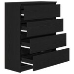 vidaXL Buffet chêne noir 80x35x99 cm bois d’ingénierie