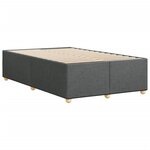 vidaXL Cadre de lit sans matelas gris foncé 120x190 cm tissu