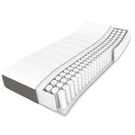vidaXL Matelas de lit à ressorts ensachés Gris 160x200x20cm Similicuir