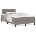 vidaXL Lit Box Spring avec Matelas Taupe 120x190 cm en Tissu