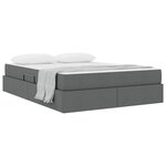 vidaXL Lit avec rangement et matelas Gris foncé 140 x 190 cm Polyester