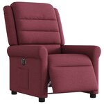 vidaXL Fauteuil inclinable électrique Rouge bordeaux Tissu