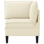 vidaXL Canapé d'angle avec rangement Crème Velours