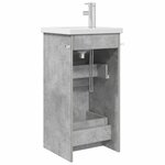 vidaXL Meuble de salle de bain avec évier Gris béton 42 x 40 x 84 5 cm