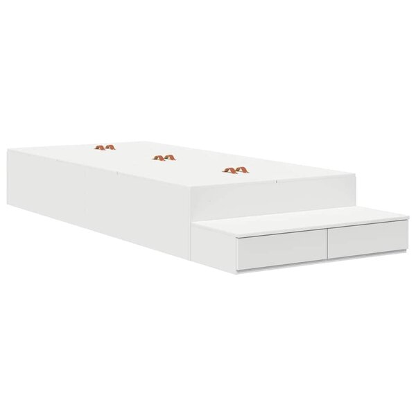 vidaXL Cadre de lit de rangement Blanc 80x200 cm