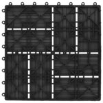 vidaXL Carreau de terrasse 22 Pièces Noir 30 x 30 cm WPC