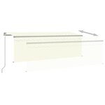 vidaXL Auvent manuel rétractable avec store 4 5x3 m Crème