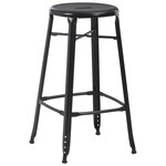 vidaXL Mobilier de bar 3 Pièces Acier Noir
