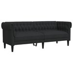 vidaXL Ensemble de canapés 3 Pièces noir tissu