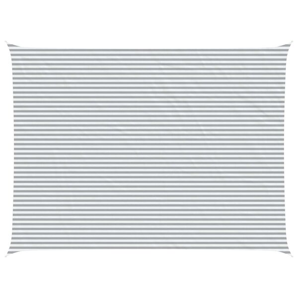 vidaXL Voile d'ombre Gris clair et blanc 8 x 6 m