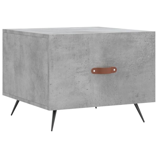 vidaXL Table basse gris béton 50x50x40 cm bois d'ingénierie