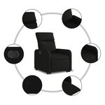 vidaXL Fauteuil inclinable électrique noir tissu