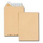Paquet de 50 pochettes kraft brun c4 229x324 85 g/m² bande de protection gpv