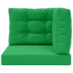 vidaXL Coussin de canapé d'extérieur 3 Pièces Vert Polyester