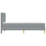 vidaXL Cadre de lit avec matelas Gris clair 90 x 200 cm Tissu