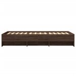 vidaXL Cadre de lit sans matelas chêne marron 100x200 cm