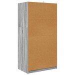 vidaXL Cabinet de salle de bain Gris Sonoma 79 5 x 49 x 156 cm