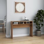 vidaXL Table console Chêne marron 105x30x80 cm Bois d'ingénierie