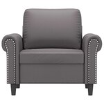 vidaXL Fauteuil Gris 60 cm Similicuir