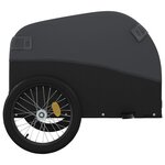 vidaXL Remorque de vélo noir 45 kg fer