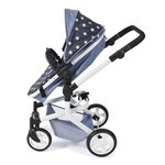Bayer Chic 2000 595-51 - Poussette pour poupée combinée 2 en 1 Mika Bleu marine avec étoiles
