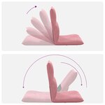vidaXL Fauteuil de sol ajustable Rose Velours