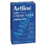 Marqueur 'calligraphy pen' pointe 3 mm coloris noir x 12 artline