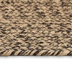 vidaXL Tapis de surface Carré Naturel et Noir 120 x 120 cm Jute