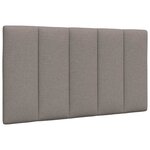 vidaXL Coussin de tête de lit taupe 80 cm tissu