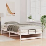 vidaXL Cadre de lit Blanc 100 x 210 cm Pin massif