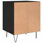 vidaXL Table de chevet Noir 40x35x50 cm Bois d’ingénierie