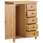 vidaXL Garde-robe 76x52x105 cm Bois de chêne massif