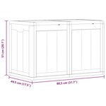vidaXL Boîte de rangement de jardin 180 L Gris PP aspect bois