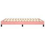 vidaXL Cadre de lit à ressorts rose 140x190 cm velours