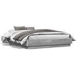 vidaXL Cadre de lit sonoma gris 135x190 cm bois d'ingénierie